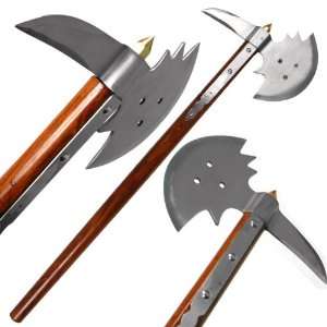  Best Quality Medival Warrior Axe w/ Wood Handle and Carbon 