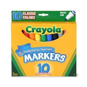  Crayola: 10 Classic Broad Line Markers: Toys & Games