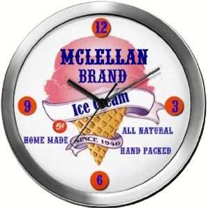  MCLELLAN 14 Inch Ice Cream Metal Clock Quartz Movement 