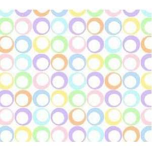  SheetWorld Pastel Colorful Rings Woven Fabric   By The Yard Baby