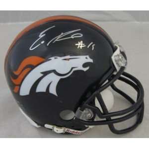    NEW Eddie Royal SIGNED Broncos Mini Helmet: Sports & Outdoors