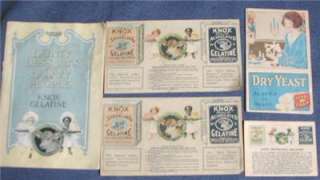 Original 1905 1926 1930 Jell O Recipe Booklets+1915 Knox Beautiful 