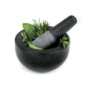 Fresco Granite Mortar and Pestle, Black, Small  Kitchen 