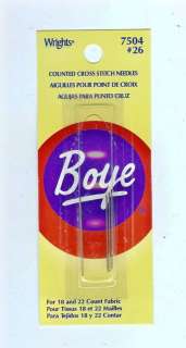 BOYE SIZE 26 NEEDLES FOR COUNTED CROSS STITCH  