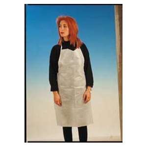 1550 PT# 1007483 Apron Polycoated White Disposable 25/Pk Manufactured 