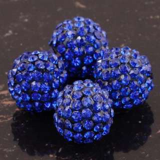   Disco Balls Pave Crystal Rhinstone Spacer Beads Findings 12MM  