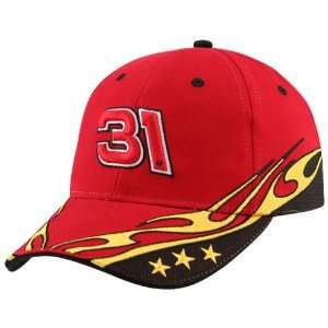  #31 Jeff Burton Red Element Adjustable Hat: Sports 