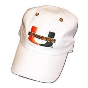  New Era Miami Hurricanes White Buca Hat: Sports & Outdoors