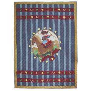   Childrens bedding Lil Buckeroo Quilt Twin 65x 85