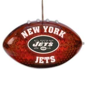  NEW YORK JETS LED FOOTBALL CHRISTMAS ORNAMENTS (2): Sports 