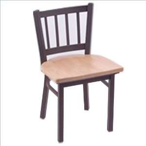   18 High Wooden Seat Slatted Back Stationary Chair