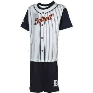 : Majestic Detroit Tigers Toddler Navy Blue Pinstripe 2 Piece Uniform 