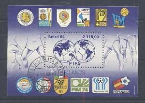 BRASIL 1985 FOOTBALL FIFA S/SHEET MNH  