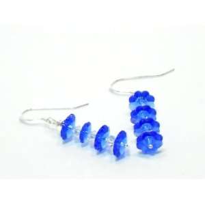   Sapphire Swarovski Crystal Earrings: Artistic Creations Maui: Jewelry