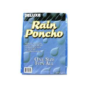 Bulk Pack of 24  Deluxe Rain Poncho (Assorted Colors) (Each) By Bulk 