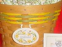 Longaberger May Series Daffodil Basket Combo + Tie ON  