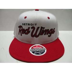  Zephyr NHL Detroit Red Wings White Red 2 Tone Retro 