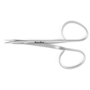 Eye Suture Scissors, 4 (10.2 cm), ribbon type, slightly curved, sharp 