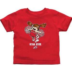  NCAA Utah Utes Infant Cheer Squad T Shirt   Red: Sports 