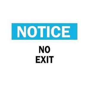 Sign,7x10,no Exit,aluminum   BRADY  Industrial 