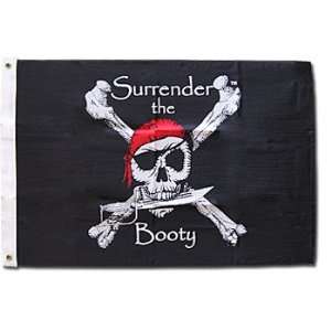  Surrender the Booty   2 x 3 Nylon Flag: Patio, Lawn 