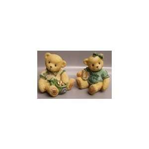 com Cherished Teddies Paws For Luck Irish Boy And Girl Mini Figurines 