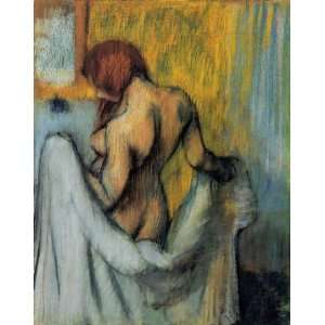  Oil Painting: Woman with a Towel: Edgar Degas Hand Painted 