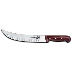   ) Butcher Knife Rosewood Handle 10 Granton Blade: Kitchen & Dining