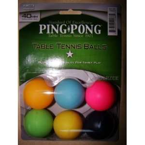  Ping Pong Brand Colored Balls