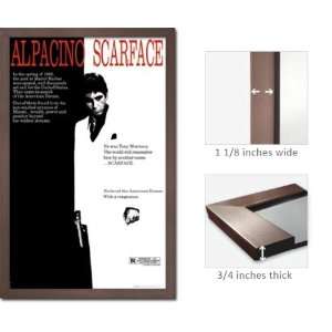  Slate Framed Scarface Movie Poster Al Pacino Mint Fr757 