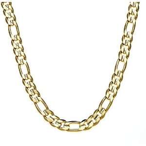  14k Gold Overlay 20 inch Figaro Necklace Jewelry