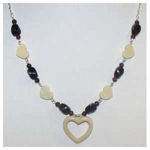  16 Heart Mammoth Ivory Necklace: Home & Kitchen