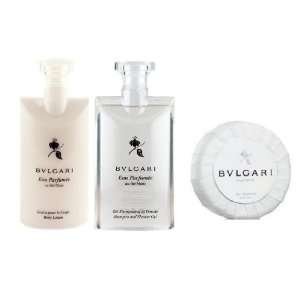 com Bvlgari au the blanc Body Lotion(75ml) + Shower Gel(75ml) + Soap 
