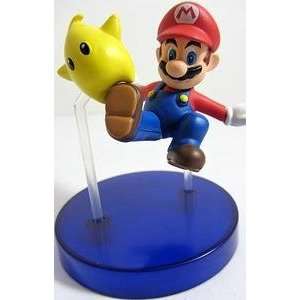 Super Mario Brothers Galaxy Mario w/ Yellow Luna Figure   Tomy Japan 