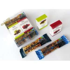   Gift Box Of 2 Kind Brand Healthy Candy Bars & 2 Boxes Dried Fruit