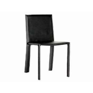  Wholesale Interiors Regal Black Leather Dining Chair: Home 