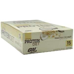 Optimum Nutrition Protein Diet Bar, Toasted Coconut, 15 