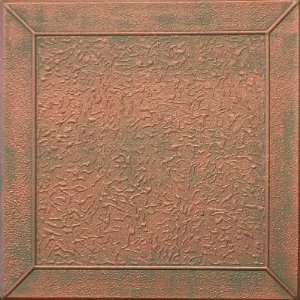   127 Styrofoam Ceiling Tile 20x20   Copper Patina