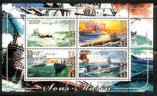 REPUBLIC OF BURUNDI 2011 SUBMARINES SEA TRANSPORT BEAUTIFUL S/S SHEET 