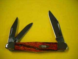 Case XX NEW Orange Zebra Curly Wood Whittler 6340 Knife  