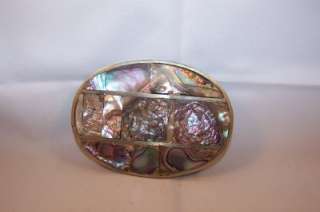 Vintage Mother Of Pearl Belt Buckle  