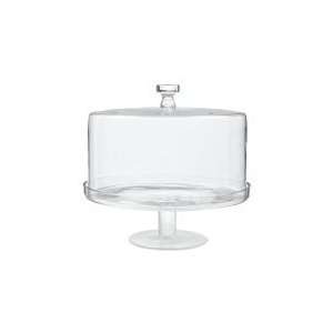   Gallerie 11 Inch Footed Cake Plate with Dome: Kitchen & Dining