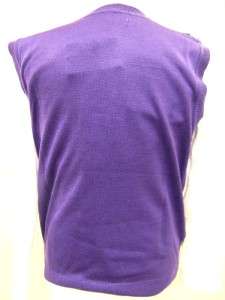 Mens New Med Weight Sweater Vest Argyle Design Prestige Purple/Black 