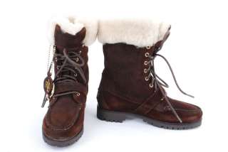 Polo Ralph Lauren OILED SUEDE/SHE ZABB Snow Boots Women Shoes 5.5 B 