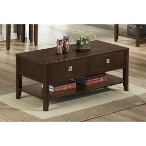   Furniture  New Jersey Brown Wood Modern Coffee Table: Home & Kitchen