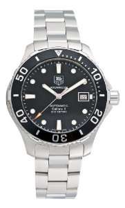   Calibre 5 Stainless Steel Black Dial Watch #WAN2110.BA0822: Tag Heuer
