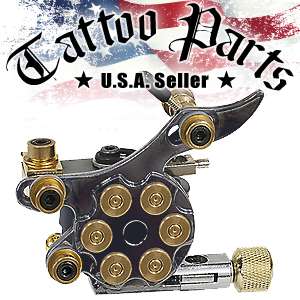 Pro Handmade Black Pistol Bullet Tattoo Shader Machine Iron (Gun 