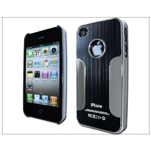   Cover for Apple iPhone 4 4G 4S Silver&Black Cell Phones & Accessories