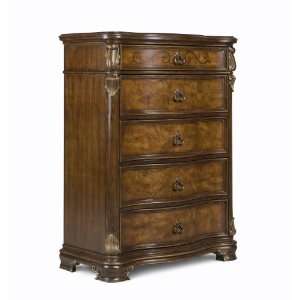   Finish with Antique Brass Hardware Wood 5 Drawer Chest: Home & Kitchen