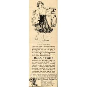 1904 Ad Rider Ericsson Engine Filipino Water Carrier   Original Print 